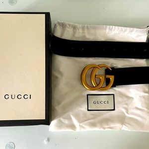 Gucci wide leather belt